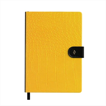 Canary Yellow - Snake Skin Notebook, A5 (14.8 x 21cm) / Grid