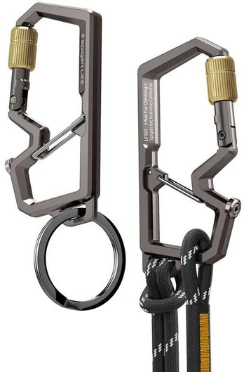 Dėklas Spigen Carabiner With Key Ring 2nd Gen 1 Pack, gunmetal