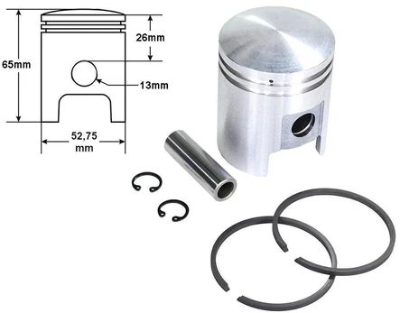 Other PISTON WSK 125 52,75mm 3 SHARP DUELLS SET DI