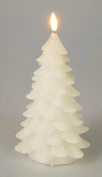LED žvakė kalėdinė eglutė, 19 cm