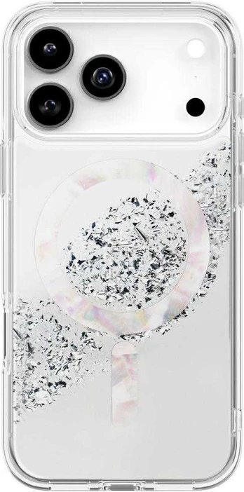 Dėklas UNIQ Coehl Crystelle Case for iPhone 17 Pro Max Magnetic Charging Sidabrinis
