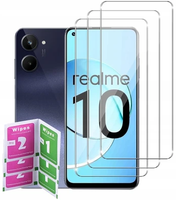 3x Grūdintas stiklas Realme 10 4g ekranui