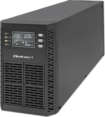 Qoltec UPS 2kVA, 2000W, PF 1.0 LCD, EPO, USB, On line