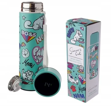 Termosas-gertuvė su termometru Simon's Cat 450ml