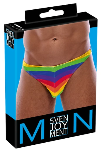 Svenjoyment Men's Thong Rainbow 2XL vyriški stringai