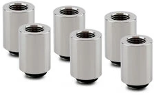 Thermal Grizzly DeltaMate Extender Fitting - MF28, Gloss nickel, 6er-Pack