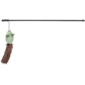 Žaislas ant pagaliuko katėms Trixie TRX 11, rudas/žalias, 46 cm