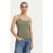 Tommy Jeans Marškinėliai Essential DW0DW20675 Žalia Slim Fit