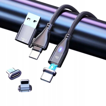 USB kabelis Bounn USB-C - USB-C + microUSB + Lightning 3 m juodas (N942)