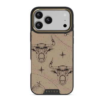 Taurus - iPhone 17 Pro Max Case, Elite Dark (MagSafe) / Gold / Beige