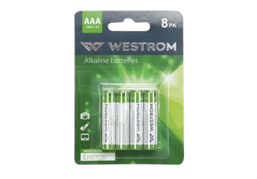 Elementai WESTROM, AAA, LR03, šarminiai, 8 vnt