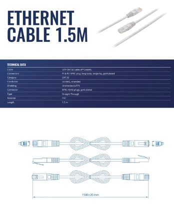 PATCH CABLE ETHERNET/1.5M PR2LA15B TELTONIKA