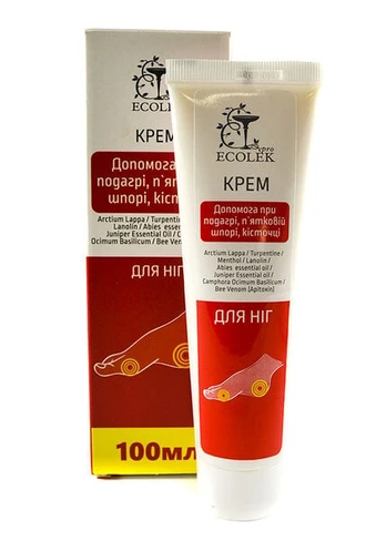 Kremas Ecolek Help with Podagra kojoms, 100ml