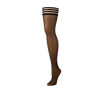 Kix'ies Marissa Sheer Thigh-High Tights Brown Size A, Stay-Up System