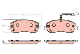 TRW GDB1910 Brake pad set