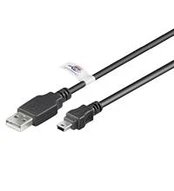 Kabelis USB Goobay USB-A - miniUSB 3 m Juodas (93903)