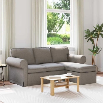 Sofa Taupe 215 x 138 x 80 cm audinys
