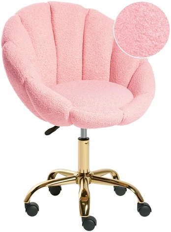 Beliani Besisukanti kėdė ANNABELLE, boucle, rožinė