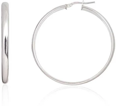 Sidabriniai auskarai –žiedai - 6.8 g. - 46 mm.