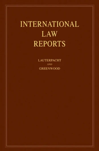 International Law Reports: Volume 139
