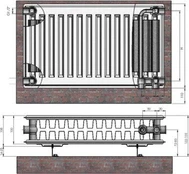 Radiator 22x200x1800 VCO Termolux kaina