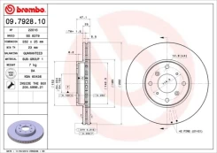 Stabdžių diskas BREMBO 09.7928.10 kaina