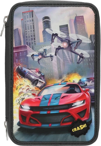 Dino World - Triple Pencil Case With LED Drone (0413981)