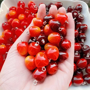 Kūginiai pakabukai, 9PCS Orange Conical Cherry