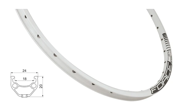 Ratlankis FORCE Basic 26" (559x18), d-brake, 32H (baltas)