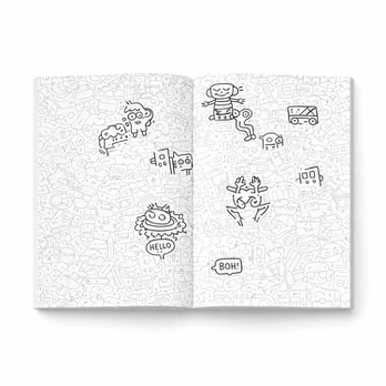 Piešimo užrašų knygelė, doodles raštai, 1 vnt.