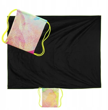 Pikniko paplūdimio pledas su maišeliu 2in1 kilimėlis 145x145cm Challenge Pastele