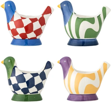 Bloomingville - Birdy Egg Cup - Multi - Stoneware