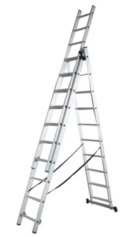 Kopėčios 3 dalių universalios Haushalt BL-E310, 284 - 648 cm kaina