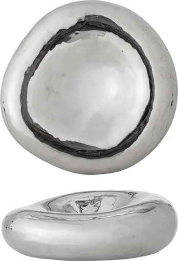 Bloomingville - Shine Bowl - Silver - Stoneware