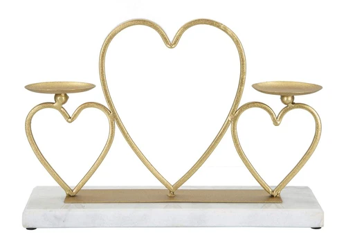 Žvakidė Hearts, 2 žvakėms, 30 × 20 × 9 cm