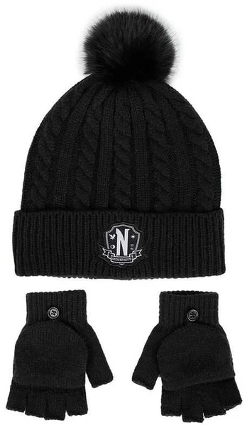 CERDÁ Wednesday hat and gloves set