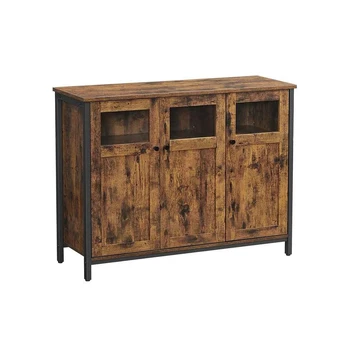 Vasagle Komoda vintage ruda-juoda