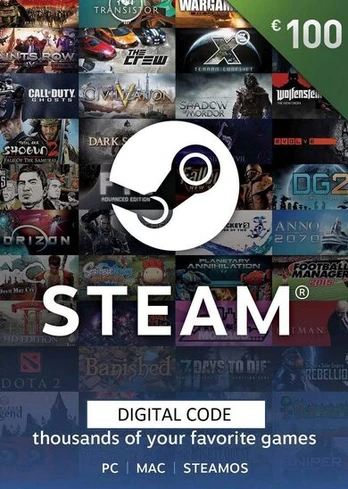 Steam Wallet Gift Card EUR 100
