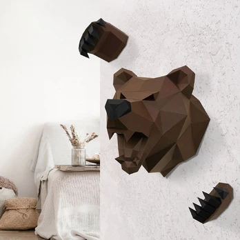 Beldizart Wizardi 3D Papercraft Bear PP-1MED-BRW