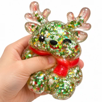 Kalėdinis antistresinis žaislas „Jumbo Squishy“ - Rudolfas