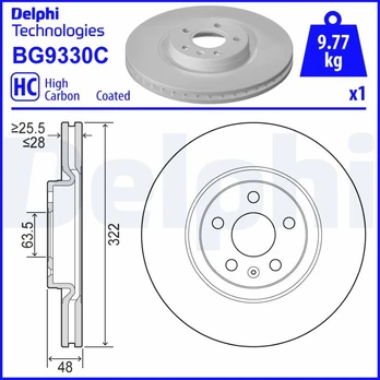Stabdžių diskas DELPHI BG9330C