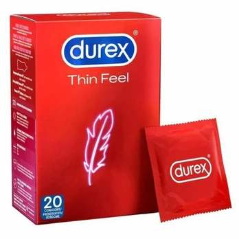 Durex Thin Feel plonas prezervatyvas, 0,055 mm, 20 vnt.