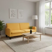 Trivietė sofa, 180x65x76, geltonos spalvos kaina