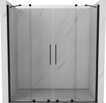Stumdomos dušo durys Mexen Velar DUO, Juodas, 160 cm