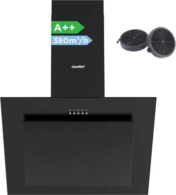 COMFEE' sieninis virtuvinis gartraukis 60 cm, 380 m³/h, LED, CH60J78EM4A2B