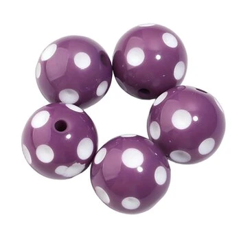 Derva karoliukai, Purple (5pcs)