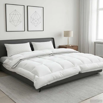 Antklodė TRIER 200x200cm 4 metų laikai 140+220GSM Balta