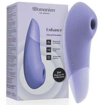 Womanizer Enhance Lilac Intimate Air & Vibration Device, Waterproof, 158 mm
