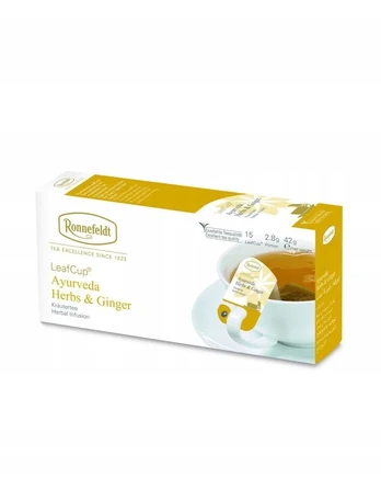 Stabilus Žolinė arbata Ronnefeldt Leaf Cup Ayurveda 15x2,8g