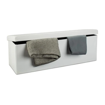Sulankstomas suoliukas 38x114x38cm., baltos spalvos